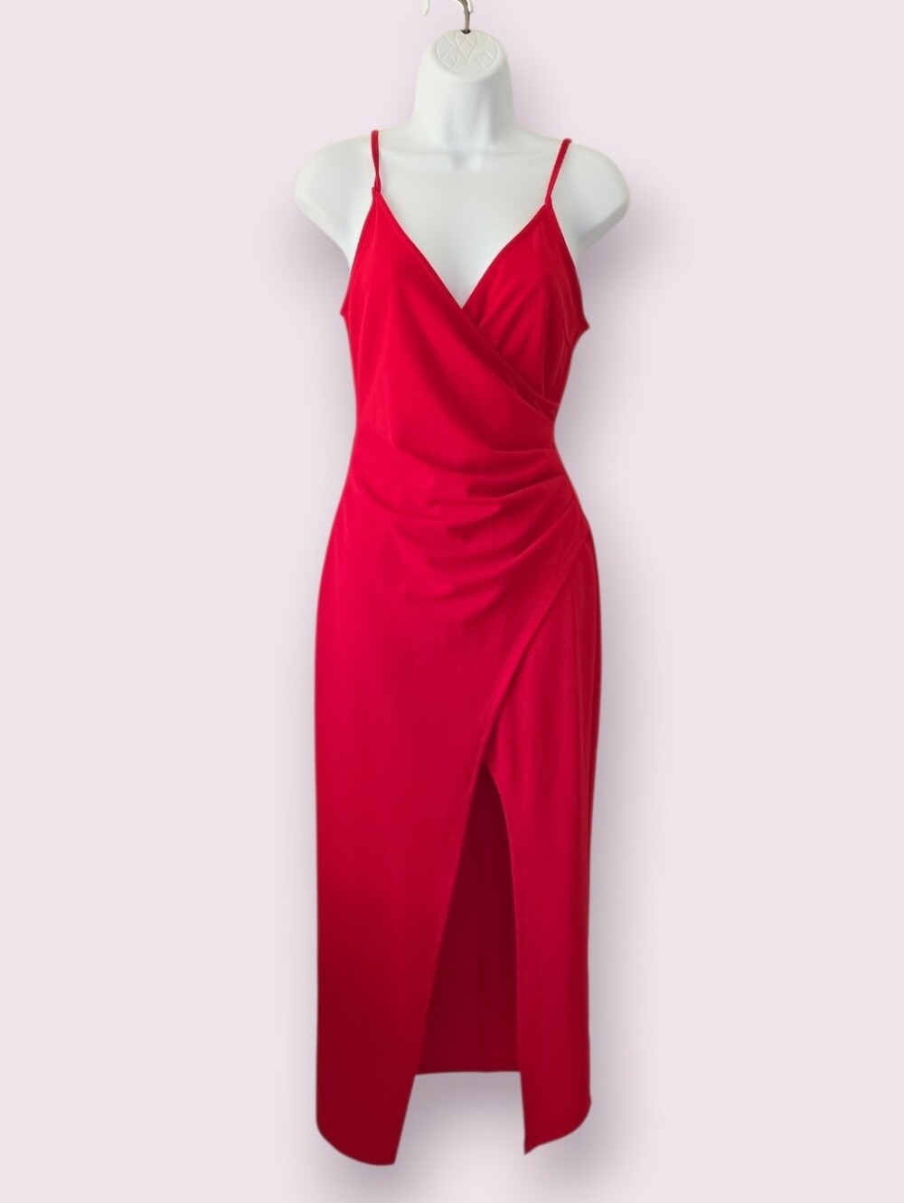 Hello Molly Red Maxi Slit Dress Size 6